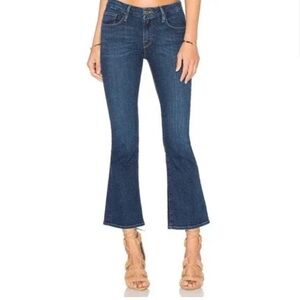 FRAME Women’s Le Crop Mini Boot Jeans Dark Blue Denim Kinley 28